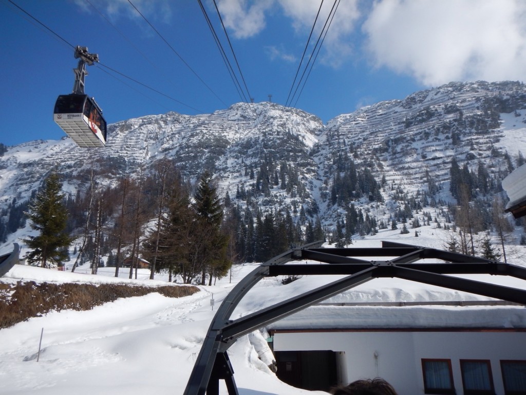 Cable car out of Lech to Zurs