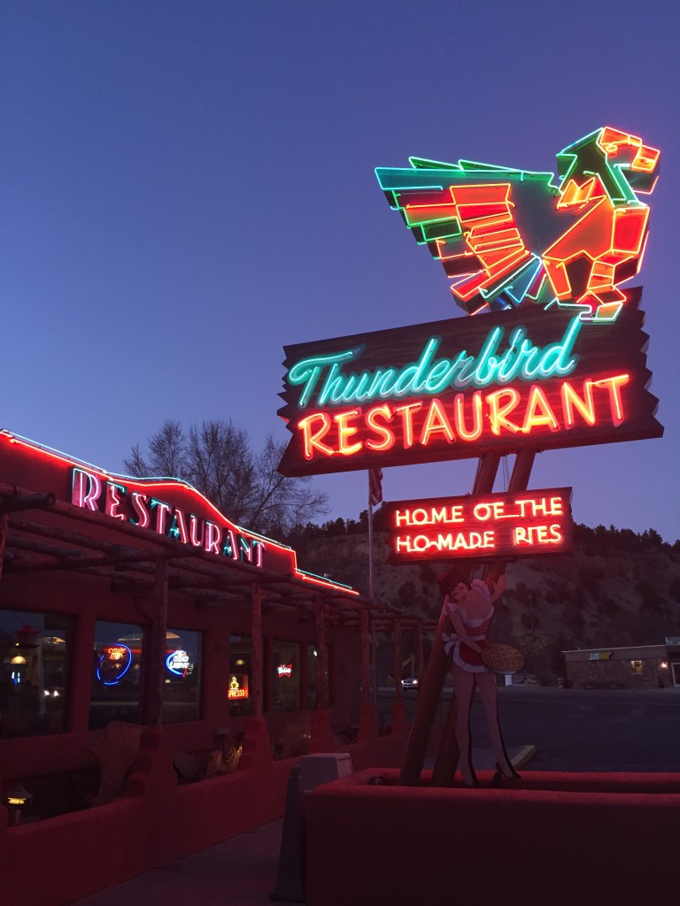 Fantastic Diner Sign Thunderbird Restaurant, Mount Carmel, Utah