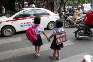 Crossing the road in Hanoi – easier said than done! Crossing the road in Hanoi – easier said than done!