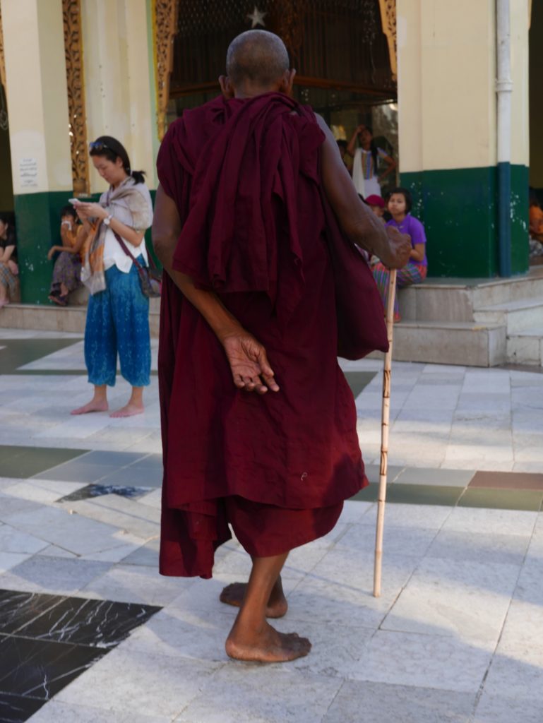 shwedagon pagoda 2017 monk