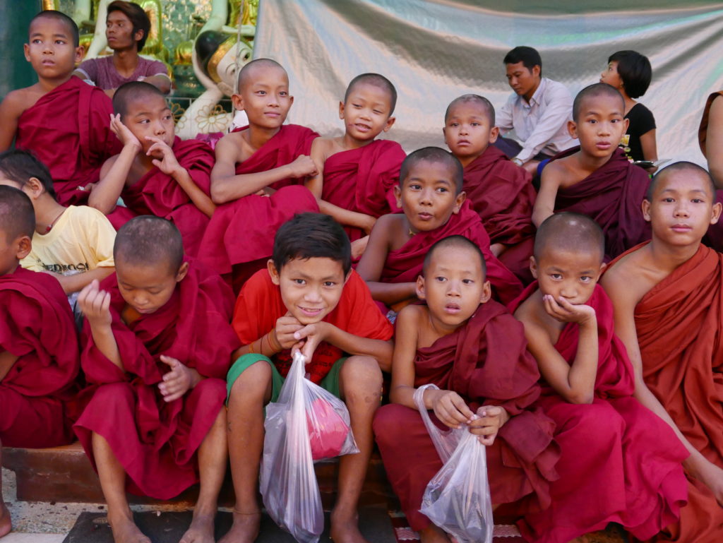 shwedagon pagoda 2017 young monks
