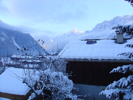 View from Les Houches looking yo the Chamonix Valley