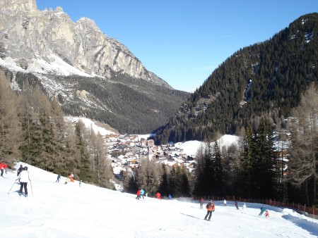 Looking towards Corvara - skiing corvara